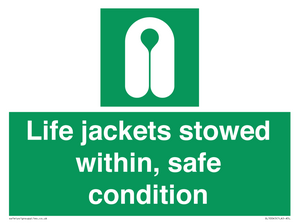 Life jackets stowed within